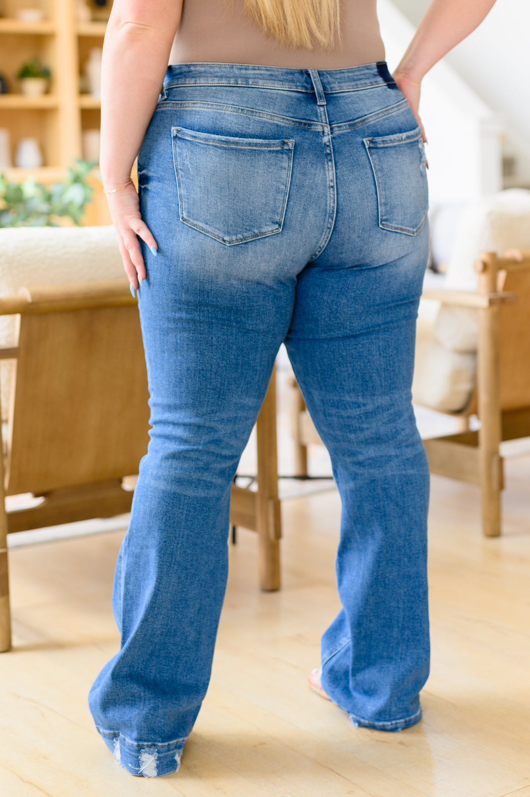 VERVET Sharon Mid Rise Flares
