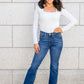 Sharpay Bootcut Stepped Hem Jeans