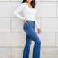 Sharpay Bootcut Stepped Hem Jeans