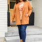 She's On Point Collared Coat In Rust