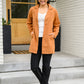 She's On Point Collared Coat In Rust