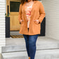 She's On Point Collared Coat In Rust