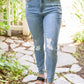 Judy Blue Tummy Control Distressed  Skinny Jeans