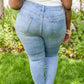Judy Blue Tummy Control Distressed  Skinny Jeans