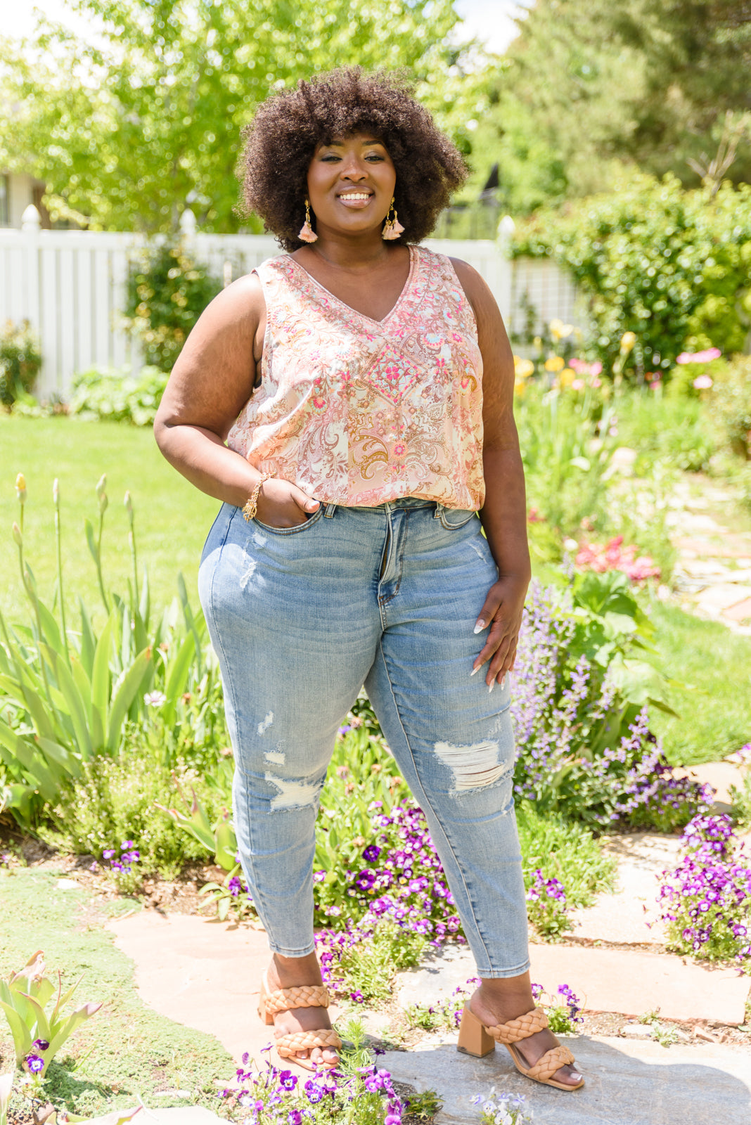 Judy Blue Tummy Control Distressed  Skinny Jeans