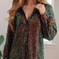 Shimmering Splendor Sequin Shirt Dress
