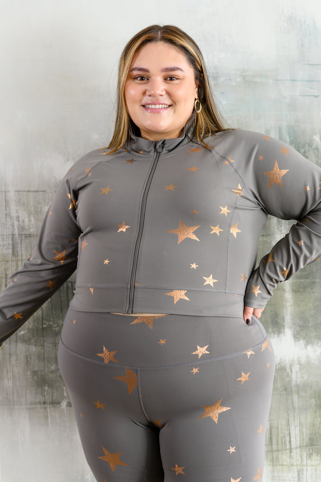 Shine Like A Star Zip Up Workout Jacket