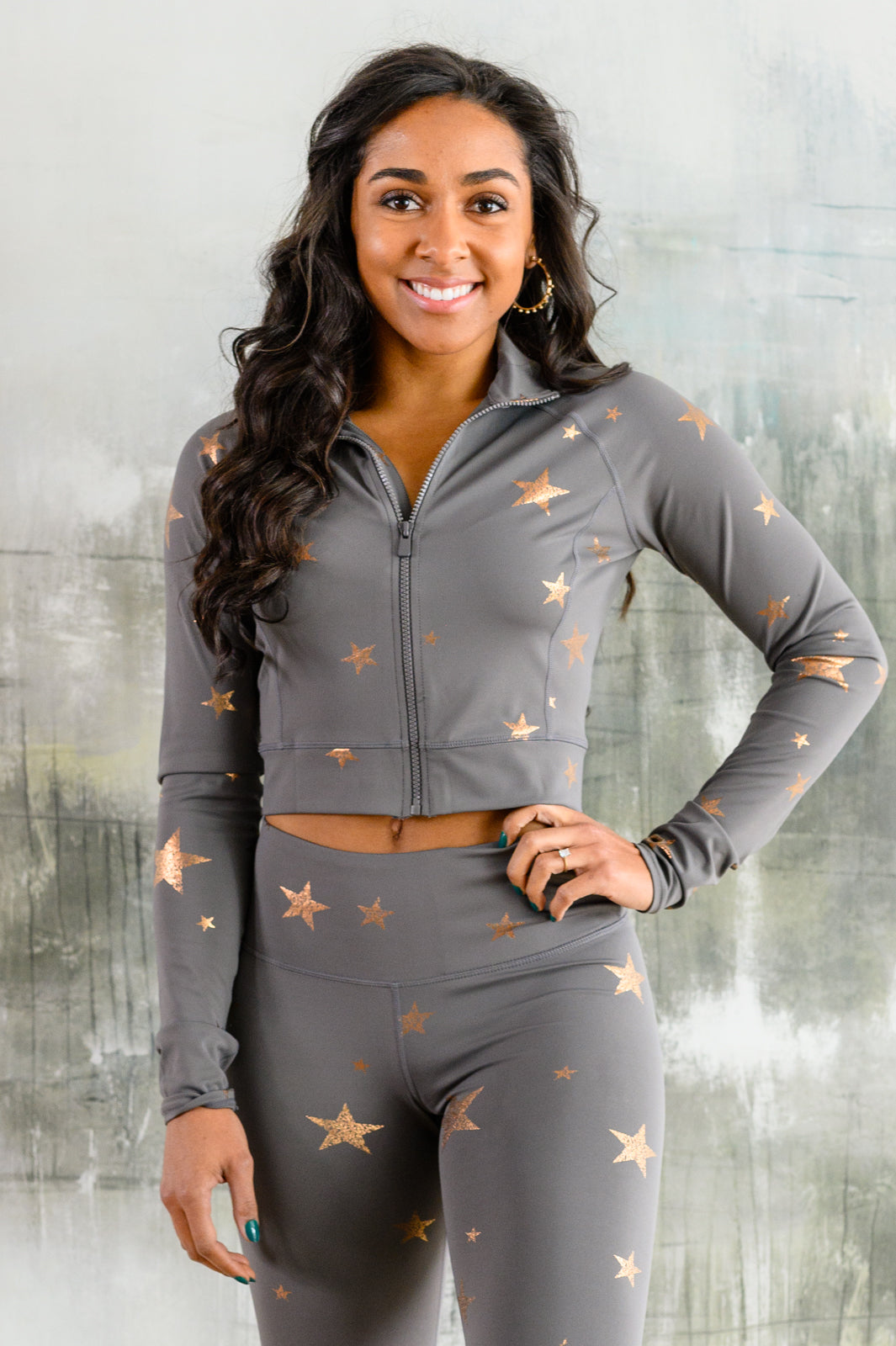 Shine Like A Star Zip Up Workout Jacket