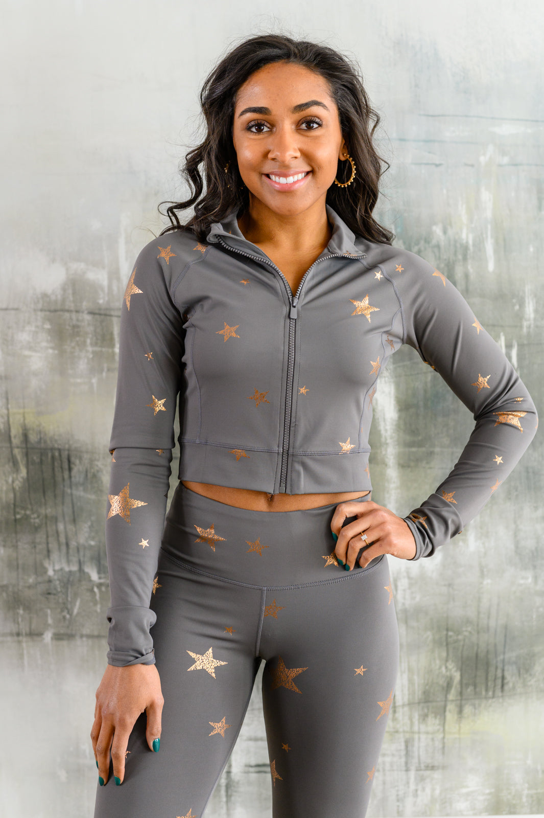 Shine Like A Star Zip Up Workout Jacket