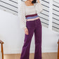 Mica High Rise Wide Leg Jeans in Plum