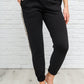 Side Panel Animal Print Sweatpants In Black