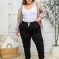 Side Panel Animal Print Sweatpants In Black