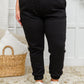 Side Panel Animal Print Sweatpants In Black