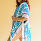 Side Trip Draped Kimono in Teal