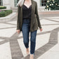 Sienna Sweater knit Cardigan In Olive