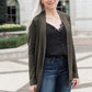 Sienna Sweater knit Cardigan In Olive