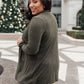 Sienna Sweater knit Cardigan In Olive