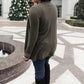 Sienna Sweater knit Cardigan In Olive