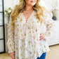 Sing Softly Lace Trim Floral Blouse