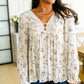 Sing Softly Lace Trim Floral Blouse