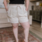 Sitting, Waiting, Wishing Linen Blend Shorts in Oatmeal