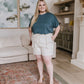 Sitting, Waiting, Wishing Linen Blend Shorts in Oatmeal