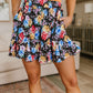Skip a Beat Floral Print Flare Shorts