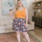 Skip a Beat Floral Print Flare Shorts