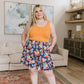 Skip a Beat Floral Print Flare Shorts
