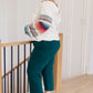 Skip and A Hop Rainbow Sleeve Half Zip Hoodie