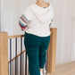 Skip and A Hop Rainbow Sleeve Half Zip Hoodie