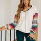 Skip and A Hop Rainbow Sleeve Half Zip Hoodie