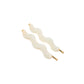 Sleek Waves Hair Clip in White Tortoise