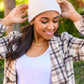 Slouchy Boucle Pom Beanie In Ivory