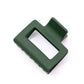 Small Square Claw Clip in Matte Army
