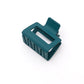 Small Square Claw Clip in Matte Teal