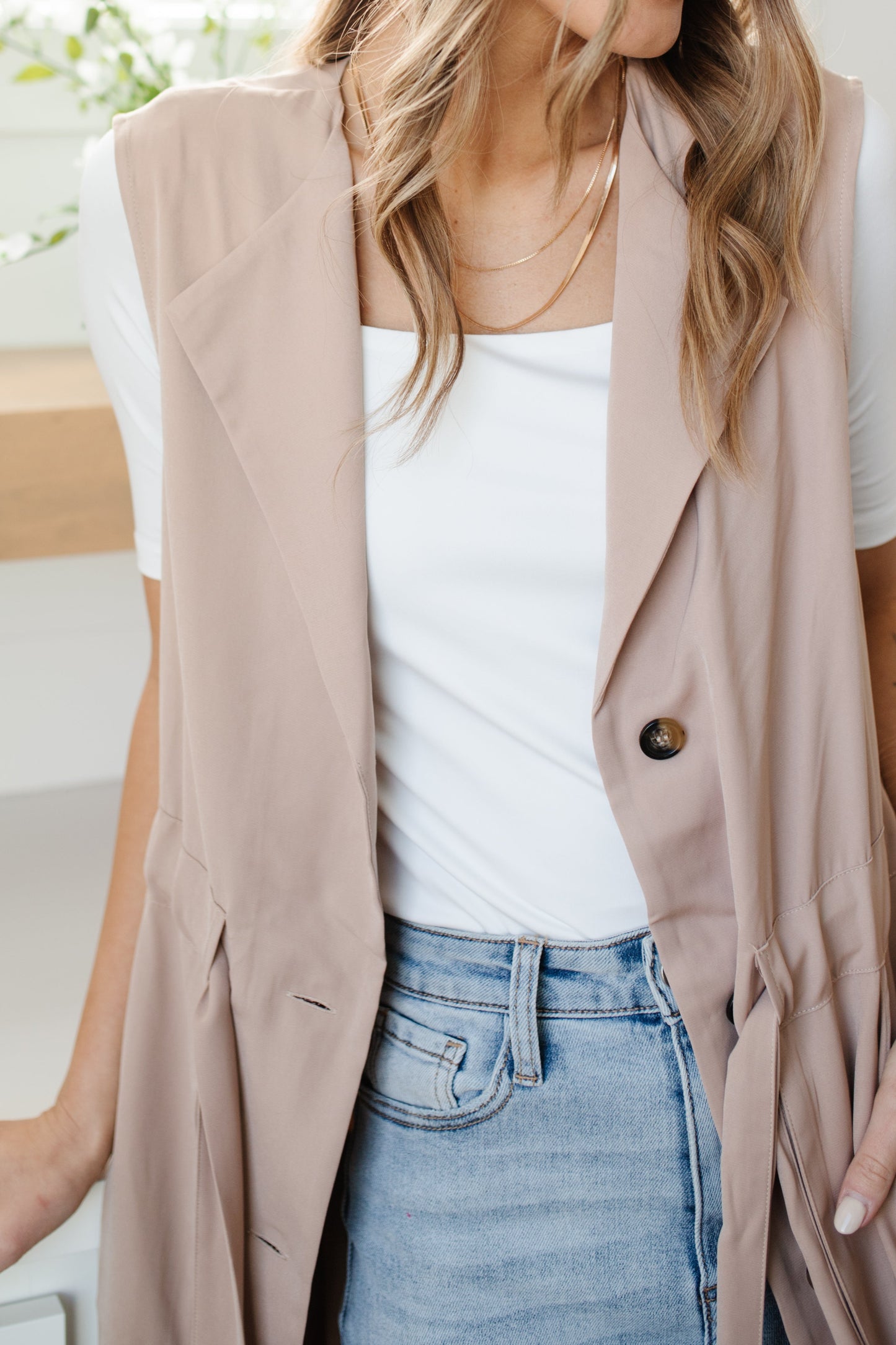 Small Talk Sleeveless Trench