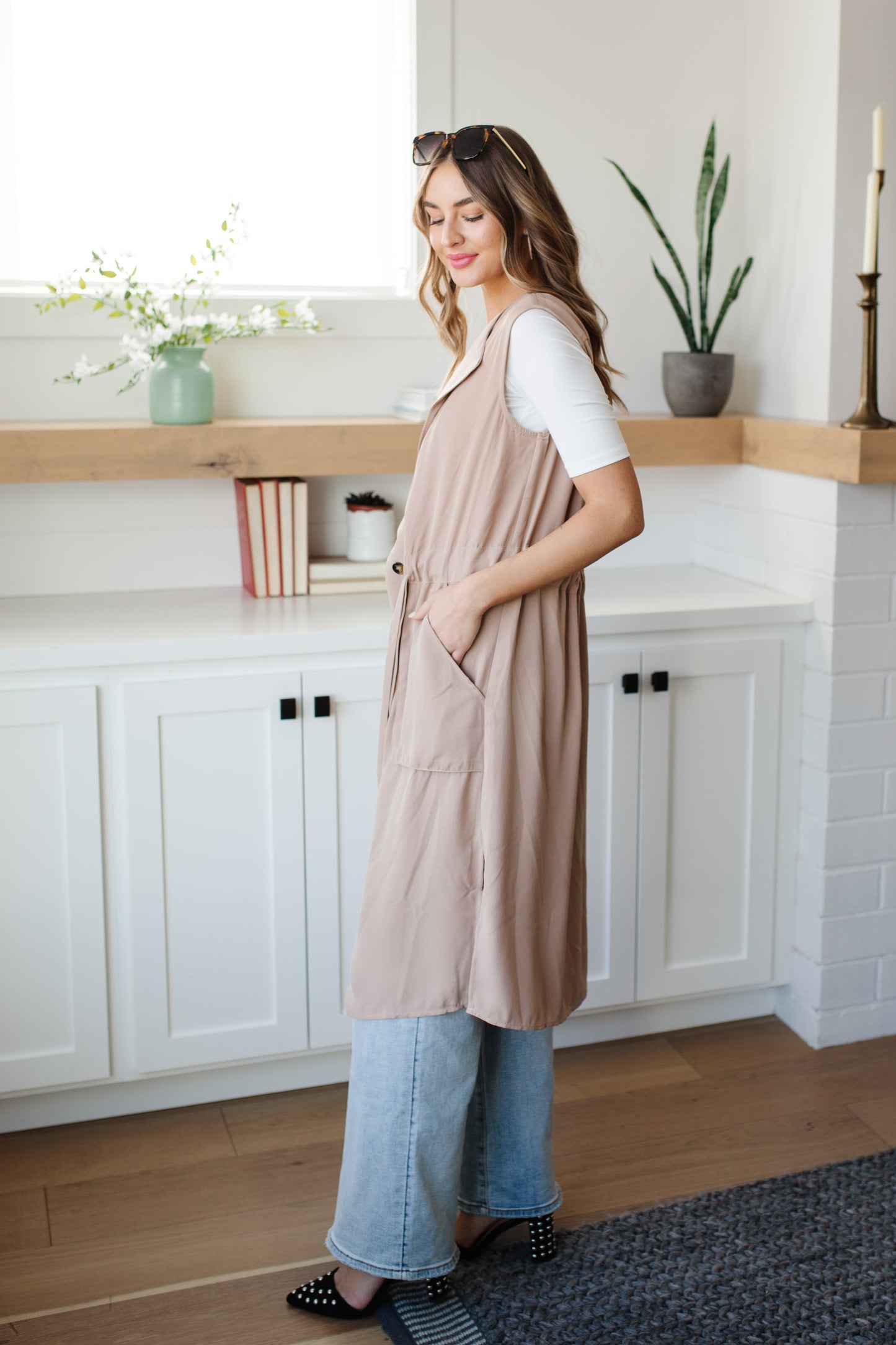 Small Talk Sleeveless Trench