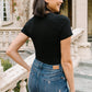 Snap It Up Bodysuit in Black