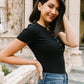 Snap It Up Bodysuit in Black