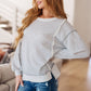 So Compelling Contrast Detail Pullover
