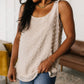 So Far So Good Swiss Dot Sleeveless Top in Sand