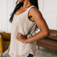 So Far So Good Swiss Dot Sleeveless Top in Sand
