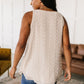 So Far So Good Swiss Dot Sleeveless Top in Sand