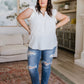 Someday Maybe Flutter Sleeve Top in Ivory