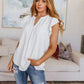 Someday Maybe Flutter Sleeve Top in Ivory