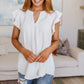 Someday Maybe Flutter Sleeve Top in Ivory