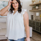 Someday Maybe Flutter Sleeve Top in Ivory