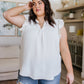 Someday Maybe Flutter Sleeve Top in Ivory