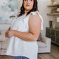 Someday Maybe Flutter Sleeve Top in Ivory